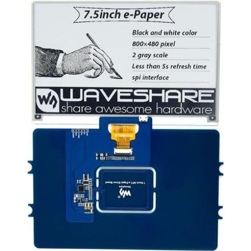 BlueRaven 7.5inch Passive NFC-Powered e-Paper, No Battery, Wireless Powering & Data Transfer