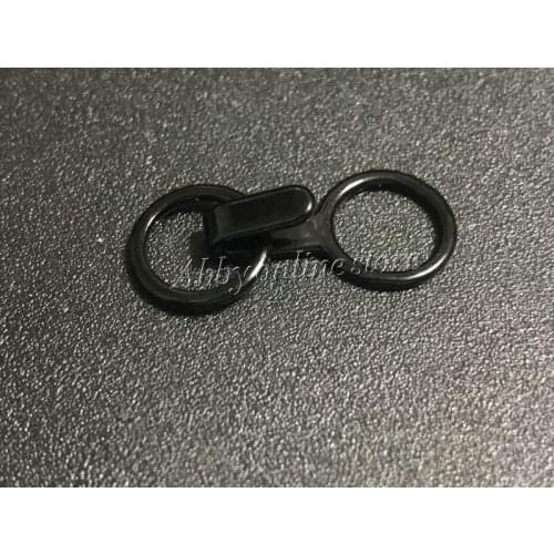 Free shipping 100 sets / lot nylon coated bra metal ring with hook bra clipper 0.4"