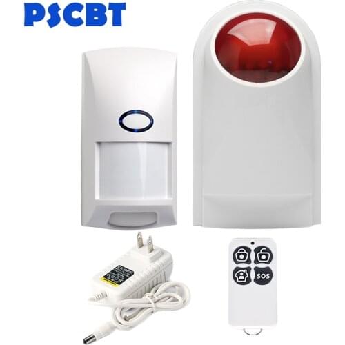 PSCBT Wireless Garage Alarm Siren System Home Burglar Alarm Warehouse Shop Enter Alarm Sensor Spot Security Alarm Siren System