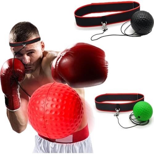 Boxing Ball Head-mounted Boxing Speed Ball Reaction Training Fitness Exercise PU Foam Home Gym Boxing Supplies Reflection Ball