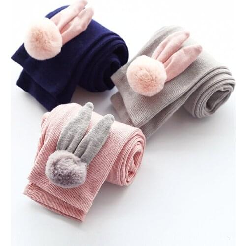 Baby Rabbit Bottom Pants 2018 Autumn Girls' Childrens Clothes Childrens Tight Waist Long Trousers