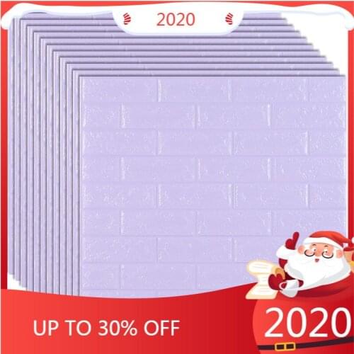 Adhensive 3D Brick Wall Stickers Living Room Decor Foam Waterproof Wall Covering Wallpaper TV Background Kids Room