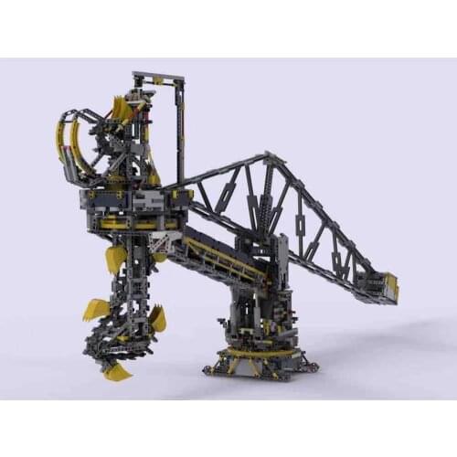MOC Technology Engineering building block RC excavation crane compatible particle assembly toy gift model boy Education
