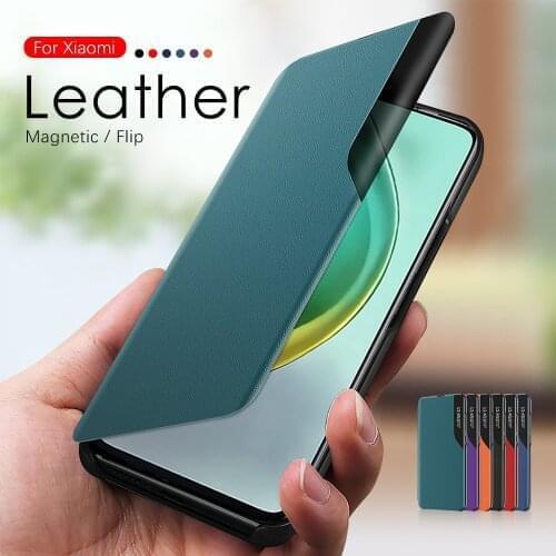 Leather Magnetic Flip Case For Xiaomi mi 10t pro mi10t 10 t mi10pro Cases View Window Cover xaiomi 10tpro xiaomi10t phone shell