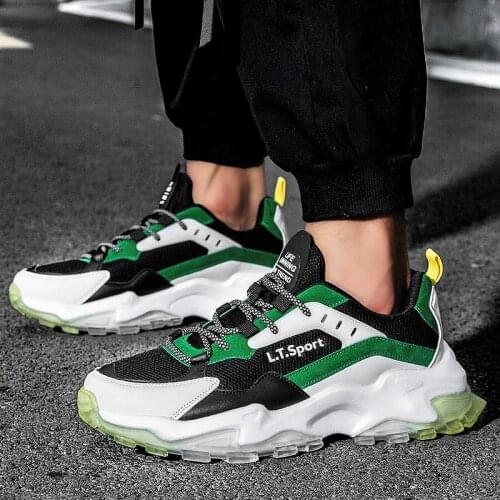 Large Size Outdoor Non Slip Mens Sports Shoes Sport Man Sneakers for Men Running White Green Black Trainer Sneekers Schue E-878