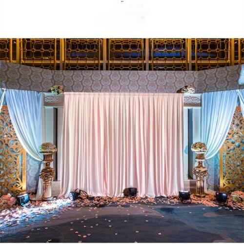 Ice Silk Chiffon Wedding Backdrops Panels Hanging Curtains Party Backdrop Wedding Decoration Drape Big Events Background Cloth