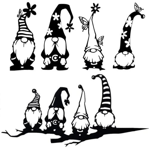 Metal Branch Gnome Garden Decoration Sign Home Lawn Yard Decor Art Sculpture Garden Statue Easter Spring Decoration Halloween