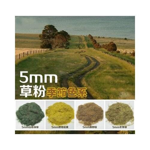 Modelo de arquitectura de polvo de hierba que hace el follaje de árbol de mininatura estático bandada de Nylon Diorama edificio