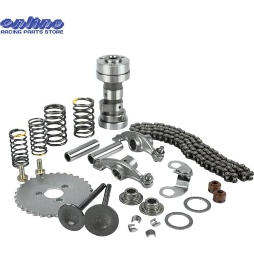 Motorcycle Cylinder Head Parts Camshaft Intake Exhaust Valve Springs Rocker Timing Chain For 125cc lifan Horizontal EngineS