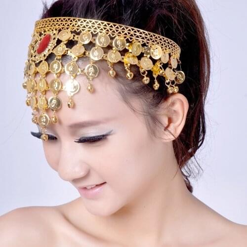 Newest design Belly dance accessories hair accessory performance props metal dance accessories indian dance headband