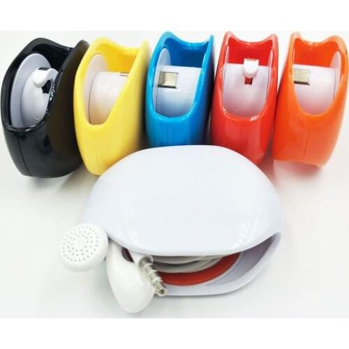 New Black/White Earphone Cable Winder Earbud Line Cord Wrap Organizer Holder Automatic Take-up USB Cable Storage