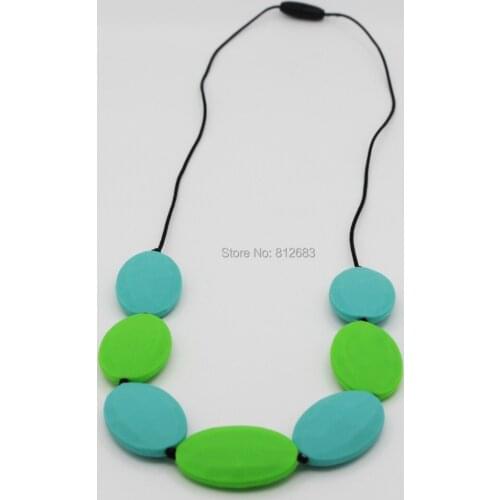 NEW ARRIVAL Handmade Silicone Baby Teething Necklace MIX COLORS
