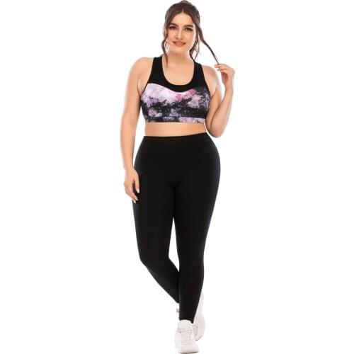 Workout Clothes Suit Plus Size Yoga Clothes Nylon Tights Barbie Pants Moisture Wicking Sports Bra Outdoor Running Fitness Shapin