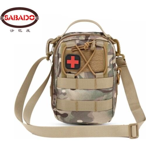 Hunting Tactical EDC First Aid Kit Bag Clamshell Opening Nylon MOLLE Webbing Emergency IFAK Medical Pouch Military Airsoft