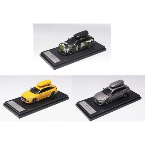 Stance Hunters SH 1:64 RS6 Avant (C8) yellow /Matte gray / Camouflage Green Model Car