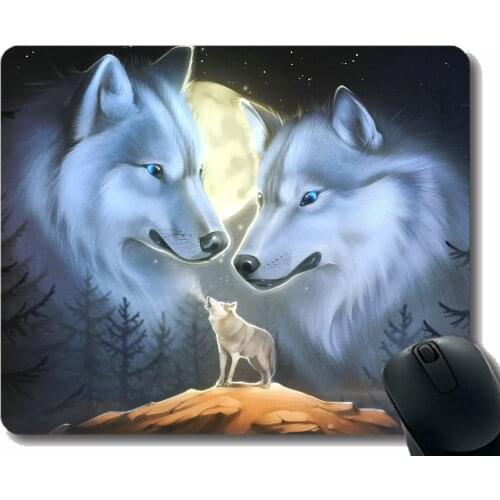 Rectangle Mouse Pad,Animal wolf axe Rubber Large Mouse pad Mat