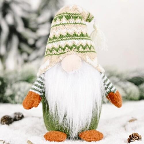 Christmas Faceless Doll Knitted Non-woven Fabric Standing Christmas Decorations Baby Toys Creative Forest Dolls Christmas Gift
