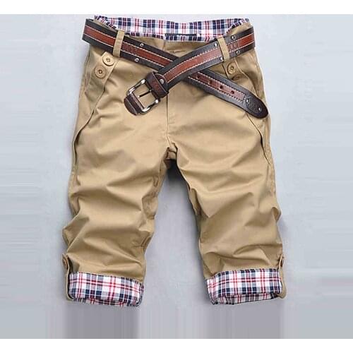 2021 Mens Shorts Summer Mens Shorts Casual Slim Fit Short Men Streetwear Cargo Shorts Man Clothes Knee Length