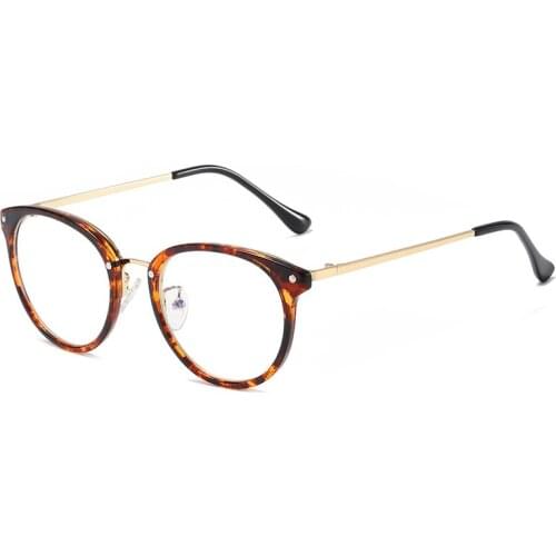 Blue Light Blocking Glasses for Women Round Metal Frame Bluelight Glasses Radiation Ccomputer Gaming Glasses PC1639