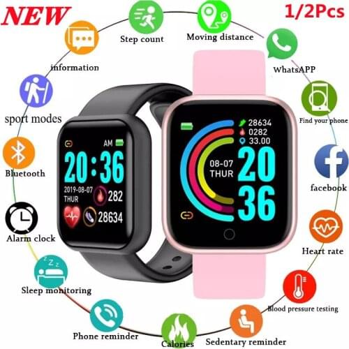 Y68 Smart Watch Men Women Smartwatch Heart Rate Blood Pressure Monitor Fitness Sports Bracelet For Xiaomi Huawei watches