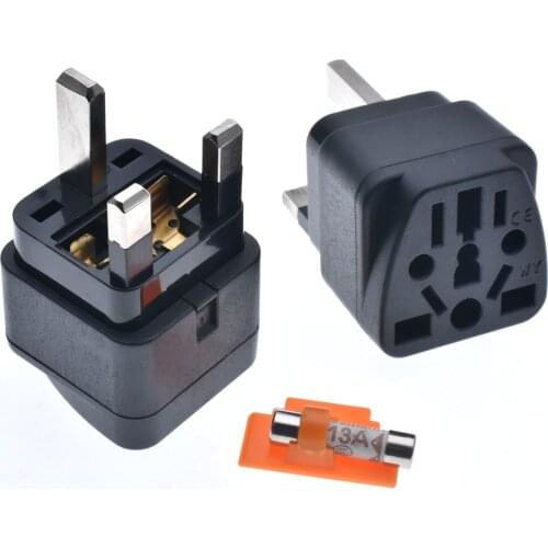 UK Travel Plug Adapter Type G Multi-type Conversion Outlet Socket To Britain Singapore Malaysia Power Converter With Fuse 13A