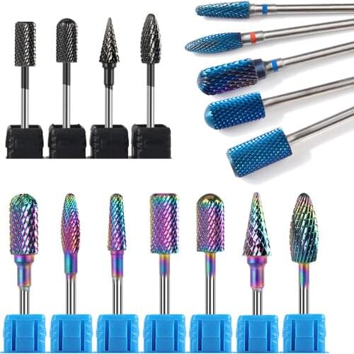 Tungsten Carbide Nail Drill Bit Milling Cutter Burrs Electric Nail Drill Bit Cuticle Clean Tools For Manicure Drill & Accessory