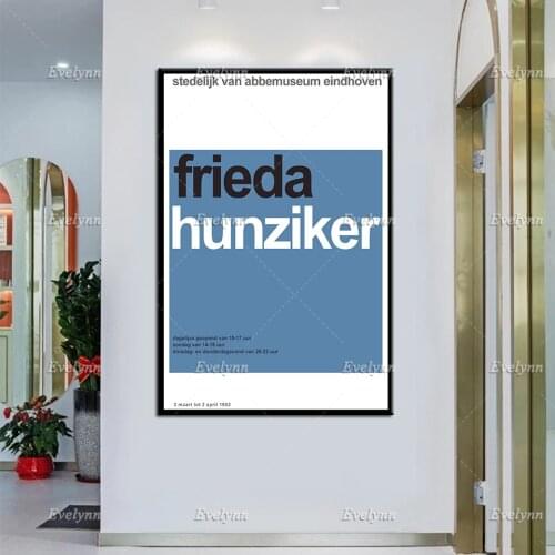 Exhibition Poster Frieda Hunziker 1962 By Wim Crouwel Minimalism Modern Home Decor Prints Wall Art Canvas Modular PicturesGift