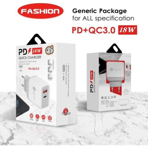 QC 3.0 PD USB Charger 18W Fast Charger US EU UK Plug Wall Adapters Travel Charger Accessories For Mobile Phone Converter