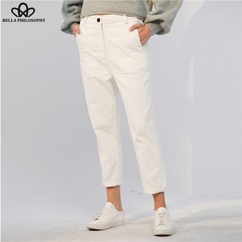 Bella Philosophy Winter Women Corduroy Casual Pants Female Harem Trousers Capri mujer