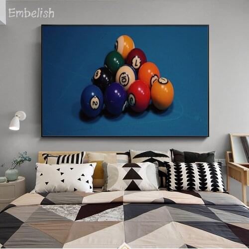 1 Pieces Colorful Billiard Ball Sports Wall Posters For Living Room HD Prints Canvas Oil Paintings Home Decor Pictures Artworks