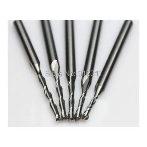 10pcs/lot 3.175*2.0*20mm/3.175*3.0*20mm 2 Flutes Carbide Mill, Spiral Cutter, Wood CNC Router Bits