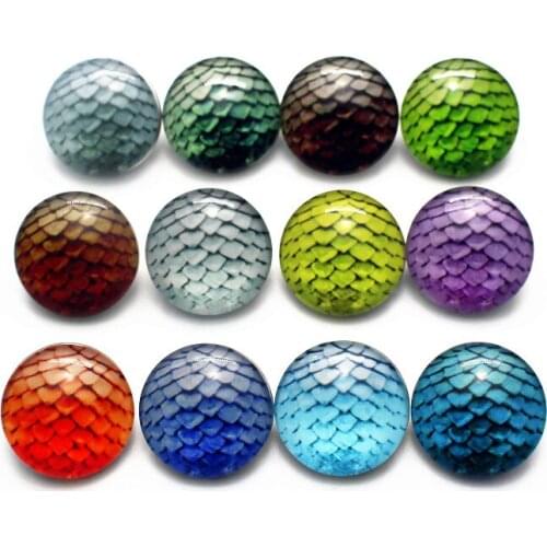 Newest 10pcs/lot 12 colours scale Snap Buttons Charms 18mm Animal Print Glass Buttons Fit DIY Snap Bracelets&Bangle Jewelry