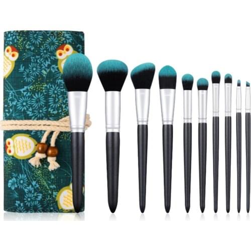 10 Pcs Firefly Pattern Makeup Brush Set Makeup Full Set Brush Powder Brush Eye Shadow Sculpting Eyebrow Brush Beauty Tool
