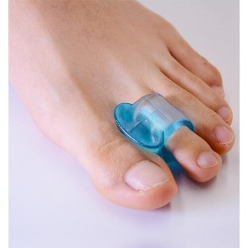 2pcs Blue Soft Silicone Gel Toe Separator Hallux Valgus Bunion Spacers Thumb Corrector Foot Care Tool C1708