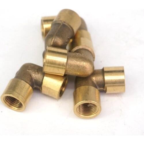 5PCS 1/8" BSPP Elbow Female Pipe Brass Adapter Coupler Connector Fitting