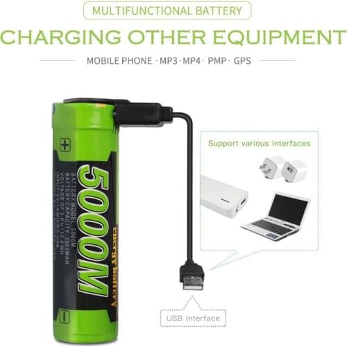 3500MAH 18650 Battery USB Battery Charger For flashlight Electronic equipment li ion 18650 battery ncr18650b