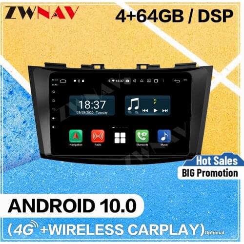 DSP Carplay Android 10.0 Screen Car Multimedia DVD Player for SUZUKI SWIFT 2013-2016 GPS Navigation Audio Radio Stereo Head Unit