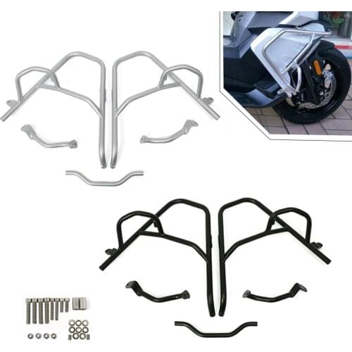 Motorcycle Steel Front Side Crash Bar Hignway Engine Guard Bumper Stunt Cage Frame Protector For BMW C400X C400 X 2019-2020
