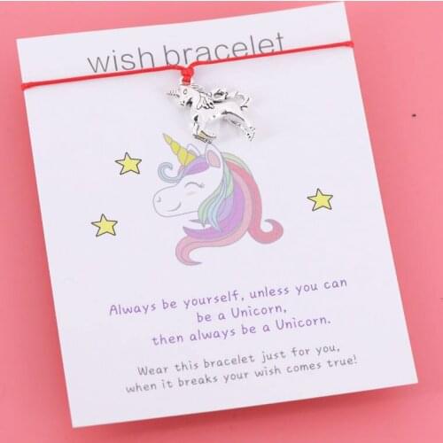 New Fashion Lucky Horse Unicorn Charms Bracelet for Women Men Best Friend Wish Bracelet Animal Unisex Gift Accessories