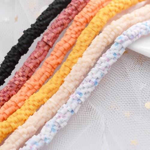 4mm Flat Flower Shape Polymer Resin Clay Beads Chip Disk Loose Spacer Beads For DIY Handmade Jewelry Making Wholesale