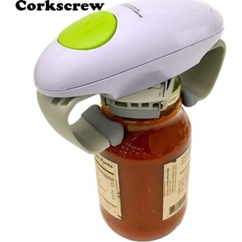 Household kitchen tools electric double ear can opener bottle opener one button automatic opening bottle cap Corkscrew