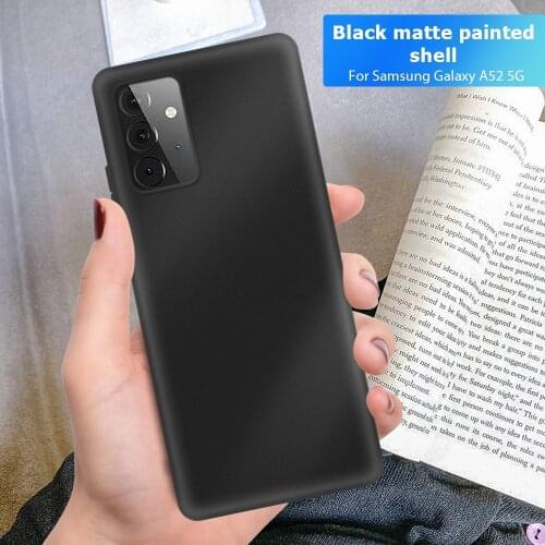 Case For Samsung Galaxy A52 A42 A72 A32 Cover TPU Silicone Black Bumper Soft Case For Samsung A525G Solid Color Phone Back Cover