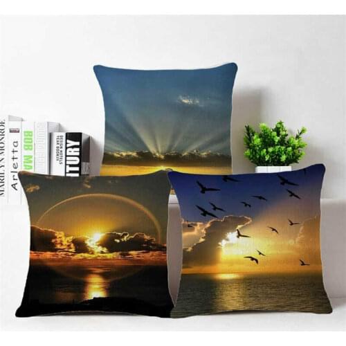Home Cover Cotton Throw Case Pillow Decor Cushion 18" Dusk Linen Sofa Fashion