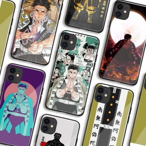 Gyomei Himejima Kimetsu no Yaiba Manga Phone Cases For IPhone 11 12 Mini Pro XS Max 6s X XR 6 7 8 Plus SE Soft TPU Glass Cover