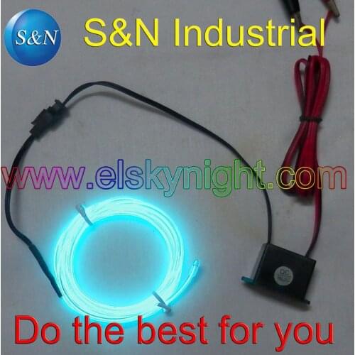 DC12V El inverter/controller/driver waterproof +1 meter Ice blue Diameter 2.3MM el wire/strip free shipping