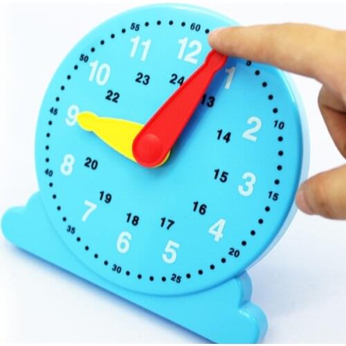 Creative Kindergarten Baby Toy for Children Cognition Blue Clock Education Toy Early Learning Montessori Brinquedos Juguetes