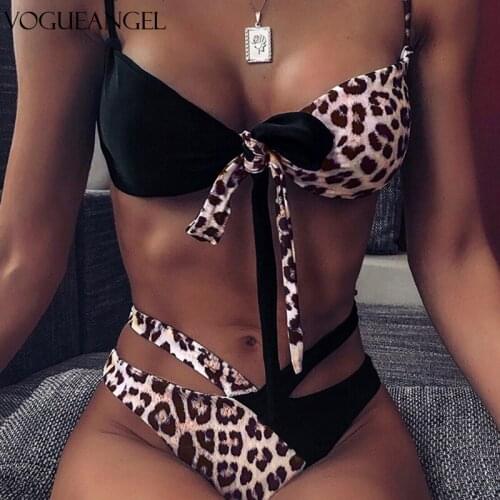 Swimwear Women Sexy Leopard Push Up Tie dye Micro Bikini Bathing Suit Bandage Beachwear Swimsuit Bikinis 2021 Mujer S-XL