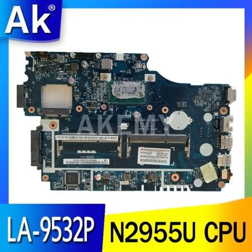 V5WE2 LA-9532P Laptop Motherboard For ACER E1-572 E1-532 TMP255 System motherboard N2955u 100%work