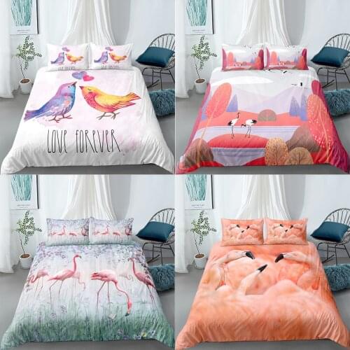 Cute Home bedding Set 2/3pcs Creative Printed Duvet Cover High Quality Bedclothes Queen King Comforter Covers Pillowcase