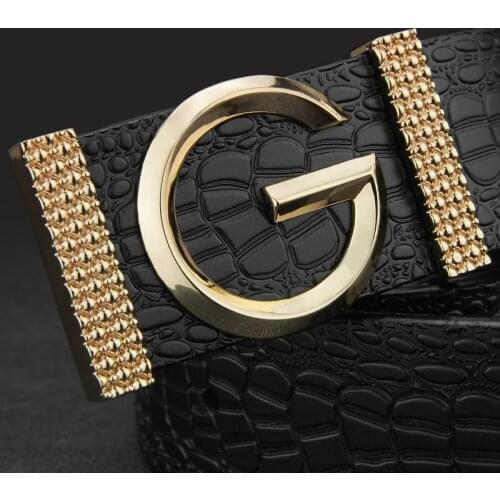 G Smooth button buckle metals B belts mens Leisure Waistband man genuine leather Casual hombre Waist Strap fashion Cowskin sash